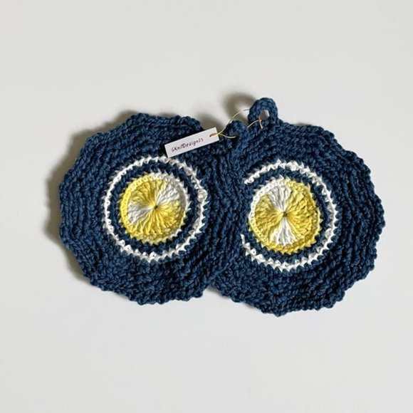 Crochet Pot Holders, Crochet Farmhouse Decor, Kitchen Decor, Housewarming Gift - Picture 6 of 8